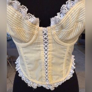 Victoria's Secret Yellow Lace Corset 34c